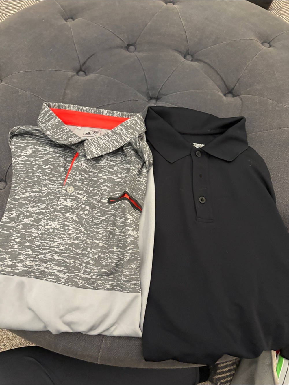 Men’s XXL is and Adidas Gray & Black Polo Shirt Set - Casual Performance Tops